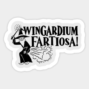 Funny Sorcerer Farting Wingardium Fartiosa Sticker